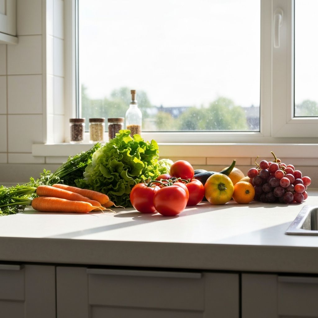Fresh vegetables and fruits